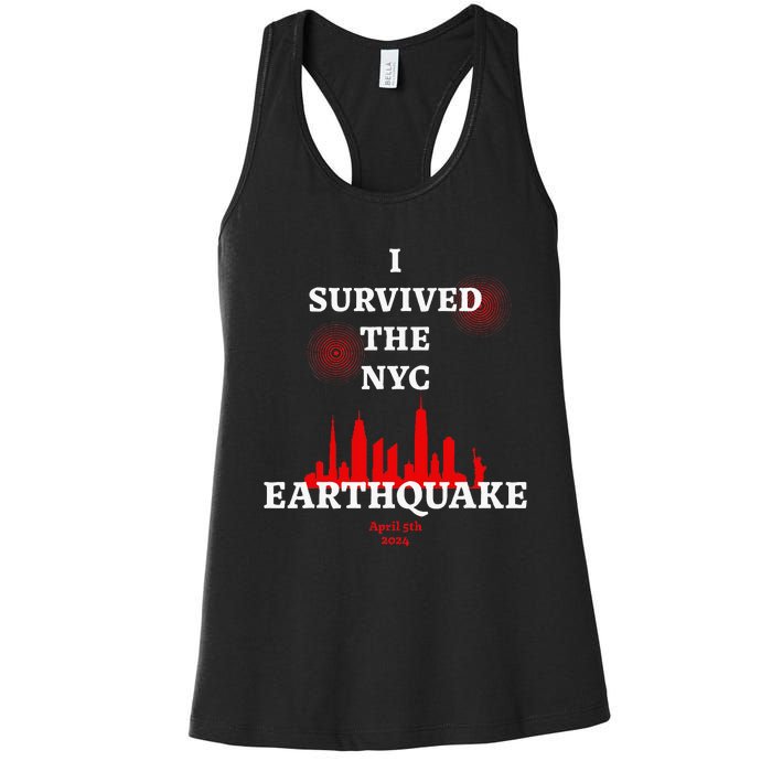 Viral I Survived The Nyc Earthquake Women's Racerback Tank