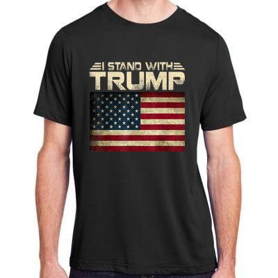 Vintage I Stand With Trump Pro Trump Adult ChromaSoft Performance T-Shirt