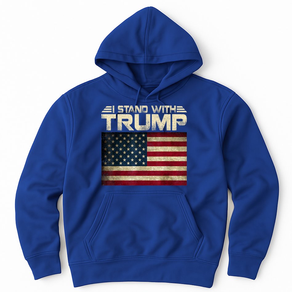 Vintage I Stand With Trump Pro Trump Hoodie