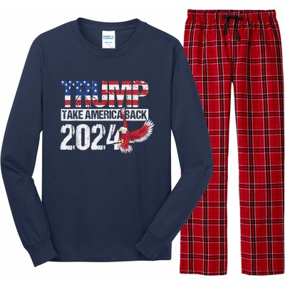 Vintage I Stand With Trump Pro Trump Supporter Long Sleeve Pajama Set