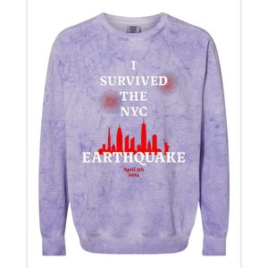 Viral I Survived The Nyc Earthquake Colorblast Crewneck Sweatshirt