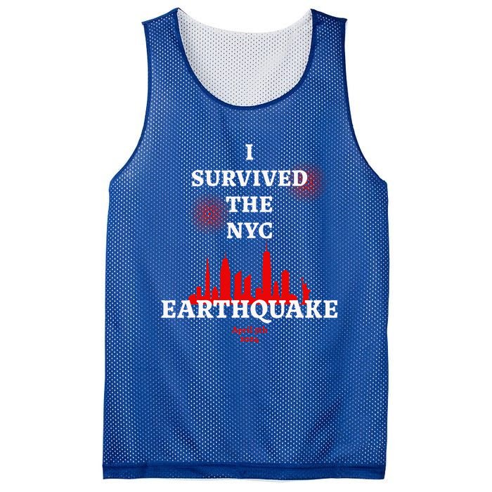 Viral I Survived The Nyc Earthquake Mesh Reversible Basketball Jersey Tank