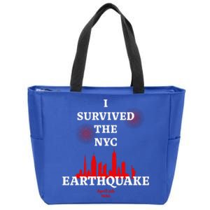 Viral I Survived The Nyc Earthquake Zip Tote Bag