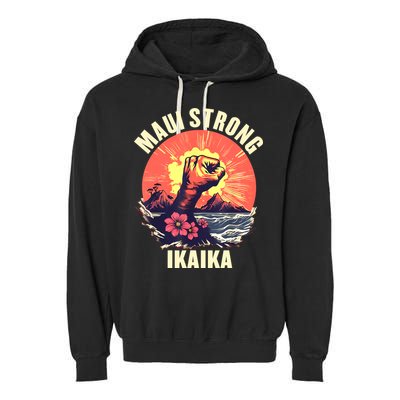 Vintage Ikaika Strong Maui Hawaii Island I Love Hawaii Garment-Dyed Fleece Hoodie