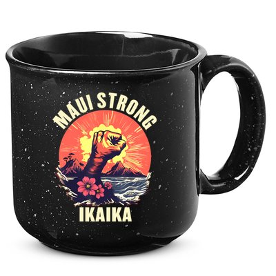 Vintage Ikaika Strong Maui Hawaii Island I Love Hawaii 15oz Campfire Ceramic Mug