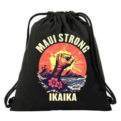 Vintage Ikaika Strong Maui Hawaii Island I Love Hawaii Drawstring Bag