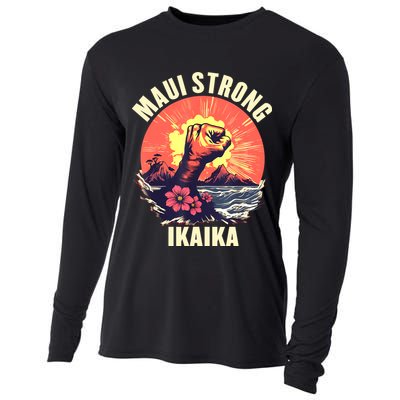 Vintage Ikaika Strong Maui Hawaii Island I Love Hawaii Cooling Performance Long Sleeve Crew