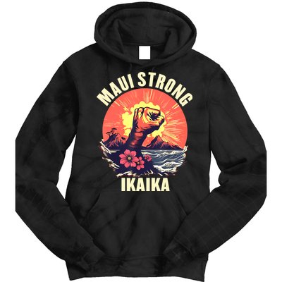 Vintage Ikaika Strong Maui Hawaii Island I Love Hawaii Tie Dye Hoodie