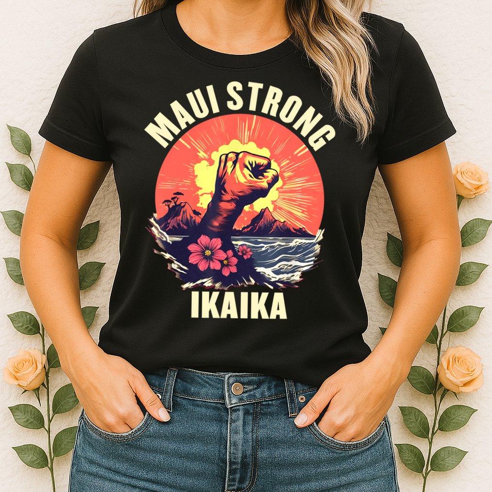 Vintage Ikaika Strong Maui Hawaii Island I Love Hawaii Womens T-Shirt