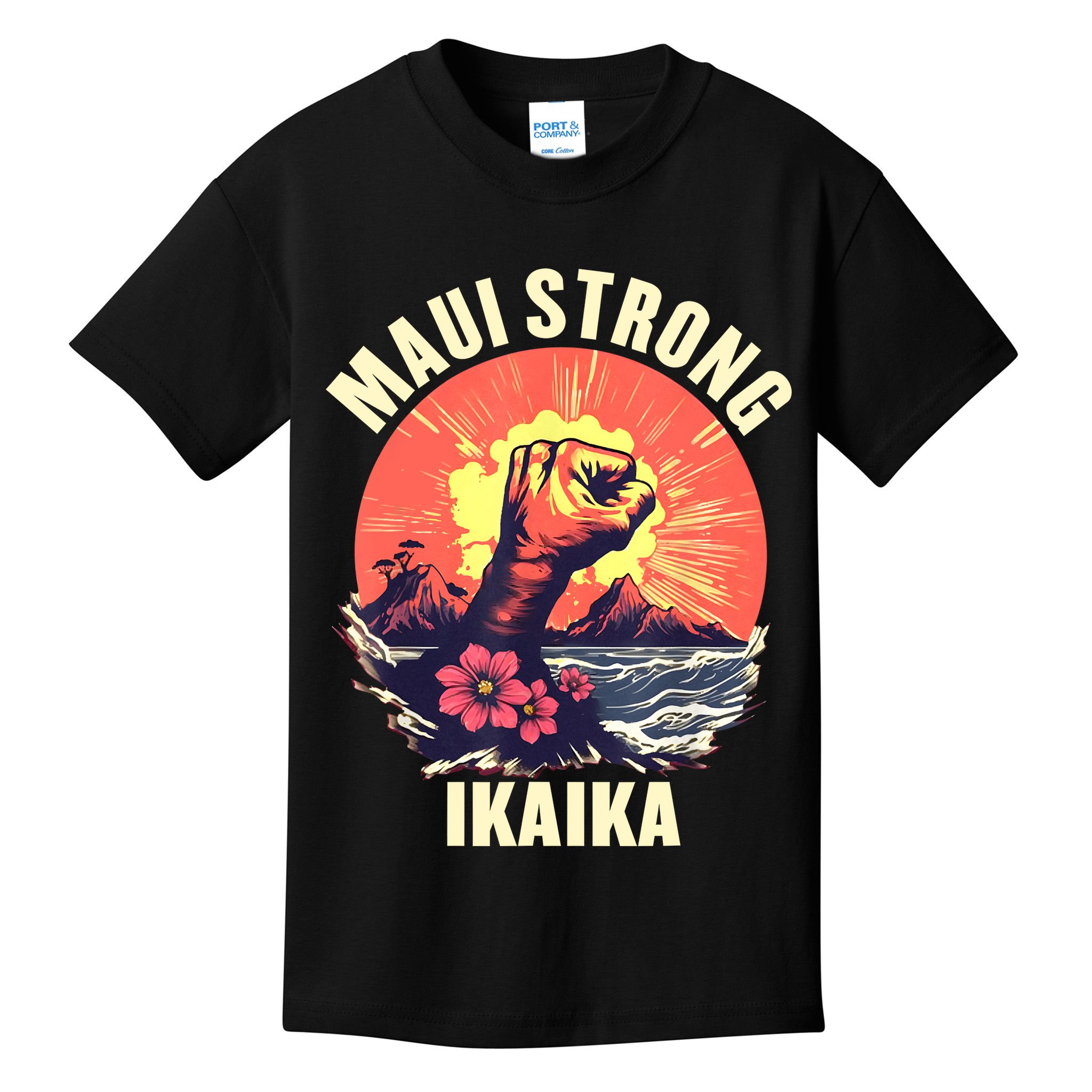 Vintage Ikaika Strong Maui Hawaii Island I Love Hawaii Kids T-Shirt