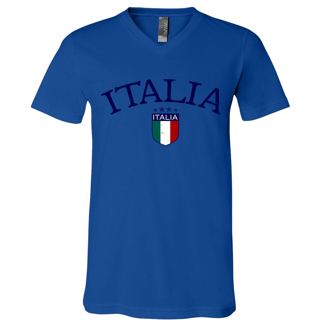Vintage Italia Soccer Gift V-Neck T-Shirt