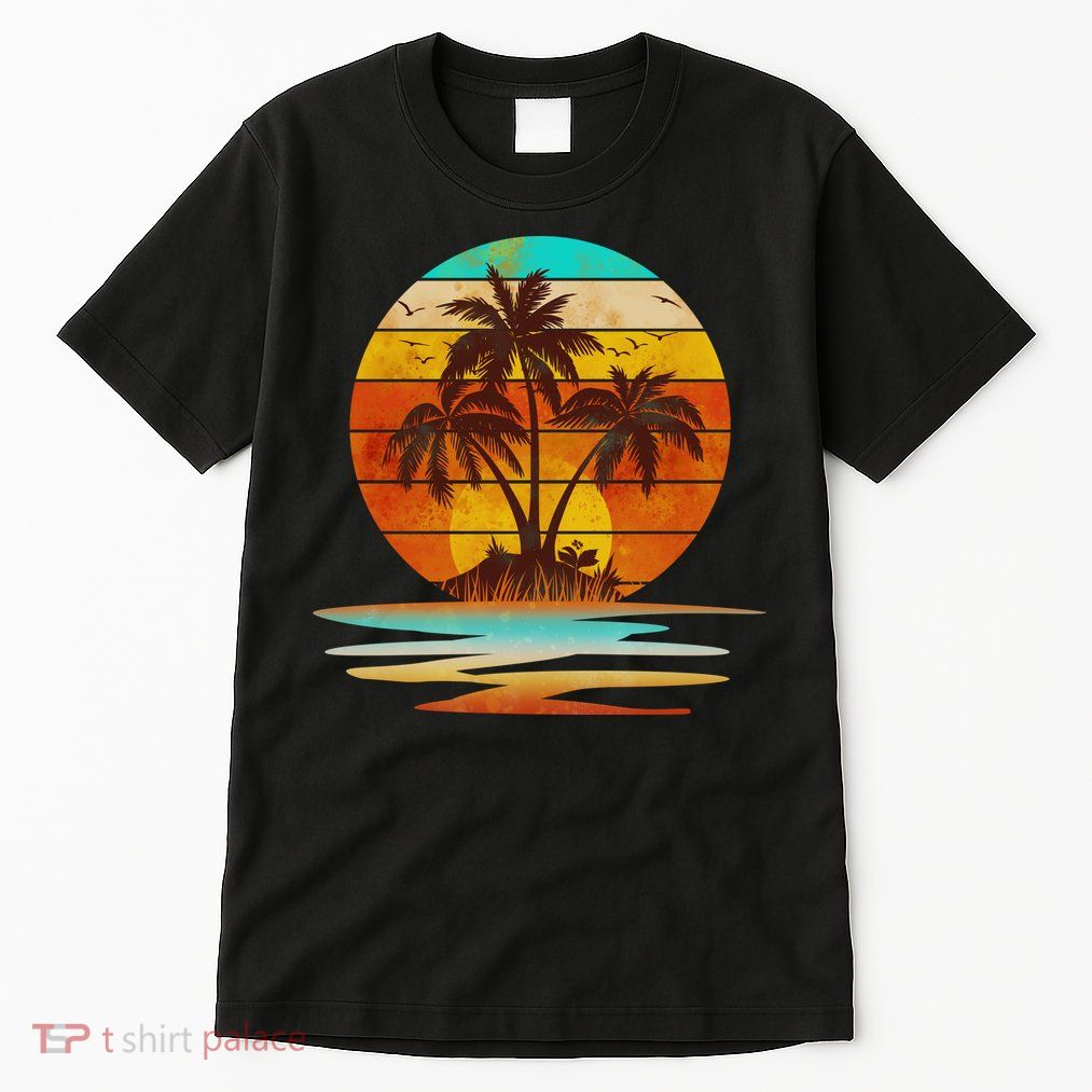 Vintage Island Sunset Emblem Tall T-Shirt