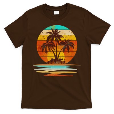 Vintage Island Sunset Emblem T-Shirt