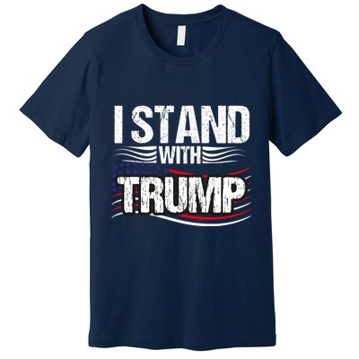 Vintage I Stand With Trump Pro Trump Supporter Premium T-Shirt