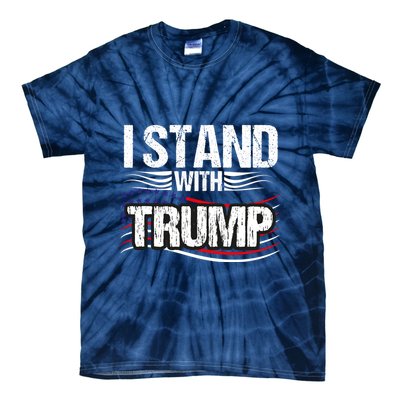 Vintage I Stand With Trump Pro Trump Supporter Tie-Dye T-Shirt