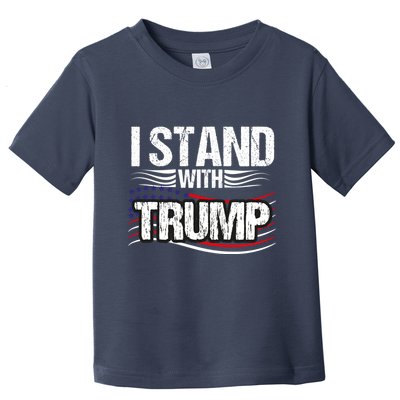 Vintage I Stand With Trump Pro Trump Supporter Toddler T-Shirt