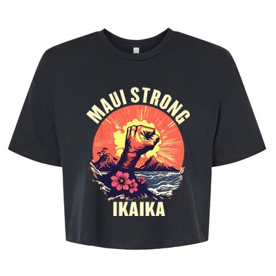 Vintage Ikaika Strong Maui Hawaii Island I Love Hawaii Bella+Canvas Jersey Crop Tee