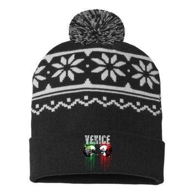 Venice Italy Sunglasses Design USA-Made Snowflake Beanie