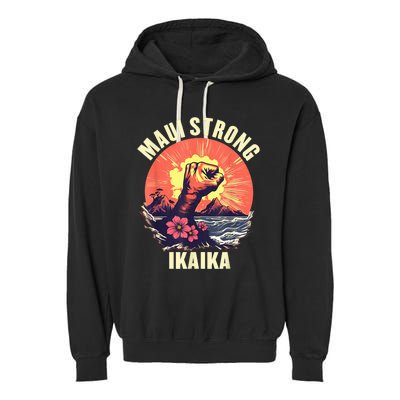 Vintage Ikaika Strong Maui Hawaii Island I Love Hawaii Garment-Dyed Fleece Hoodie