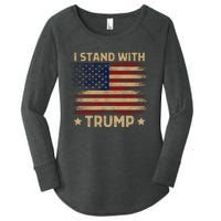 Vintage I Stand With Trump Pro Trump Supporter Men Women Women's Perfect Tri Tunic Long Sleeve Shirt