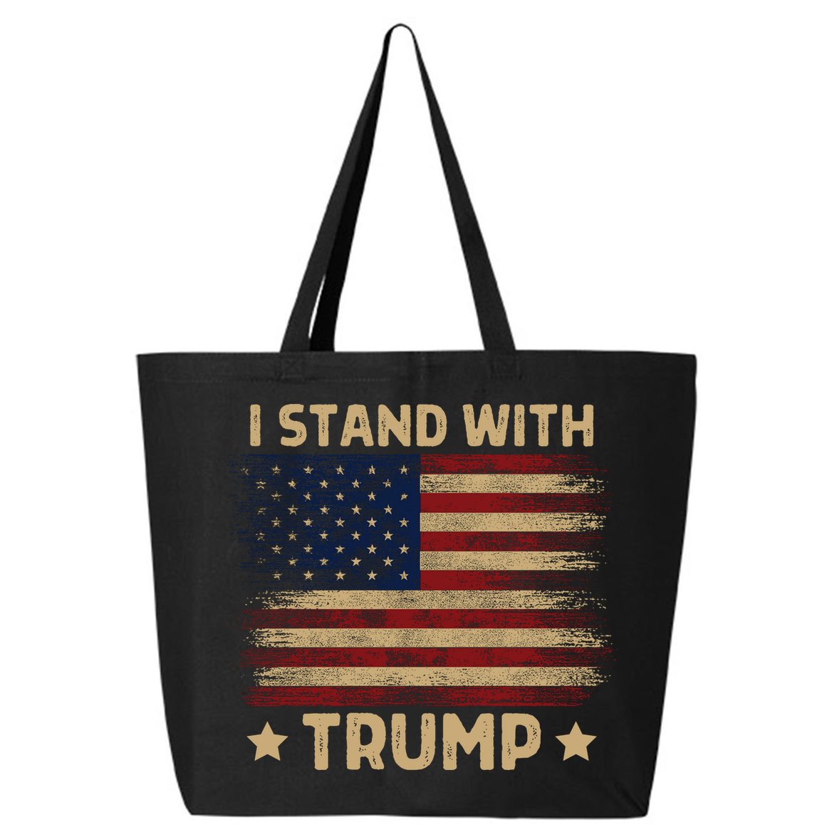 Vintage I Stand With Trump Pro Trump Supporter Men Women 25L Jumbo Tote