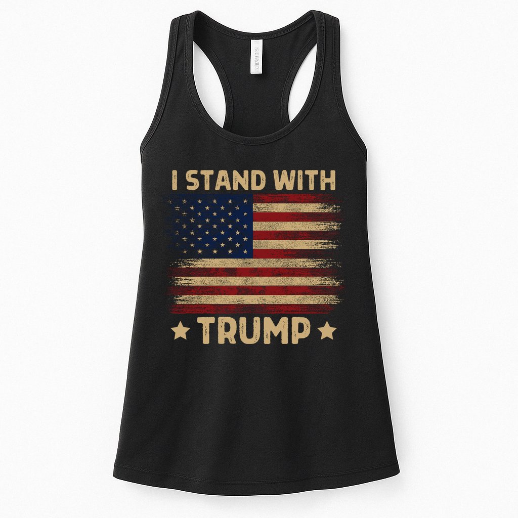 Vintage I Stand With Trump Pro Trump Supporter Men Women Womens Tank Top