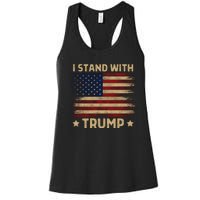 Vintage I Stand With Trump Pro Trump Supporter Men Women Women's Racerback Tank