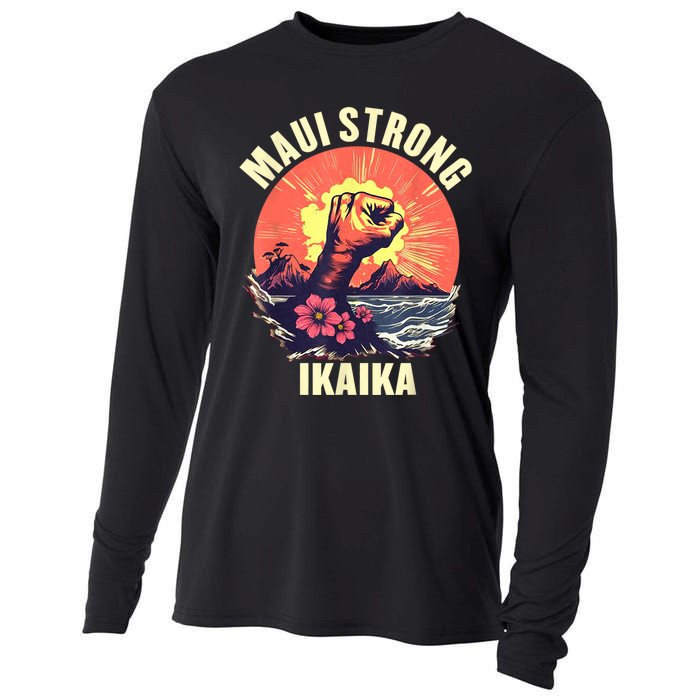 Vintage Ikaika Strong Maui Hawaii Island I Love Hawaii Cooling Performance Long Sleeve Crew