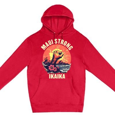 Vintage Ikaika Strong Maui Hawaii Island I Love Hawaii Premium Pullover Hoodie