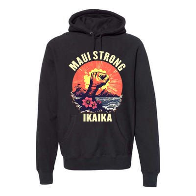 Vintage Ikaika Strong Maui Hawaii Island I Love Hawaii Premium Hoodie