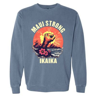 Vintage Ikaika Strong Maui Hawaii Island I Love Hawaii Garment-Dyed Sweatshirt