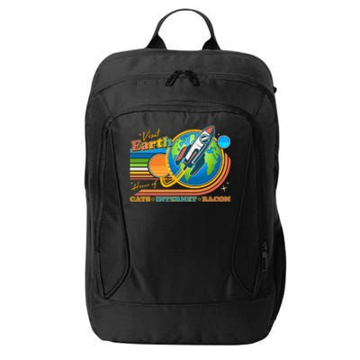 Visit Earth Home Of Cats Internet Bacon City Backpack