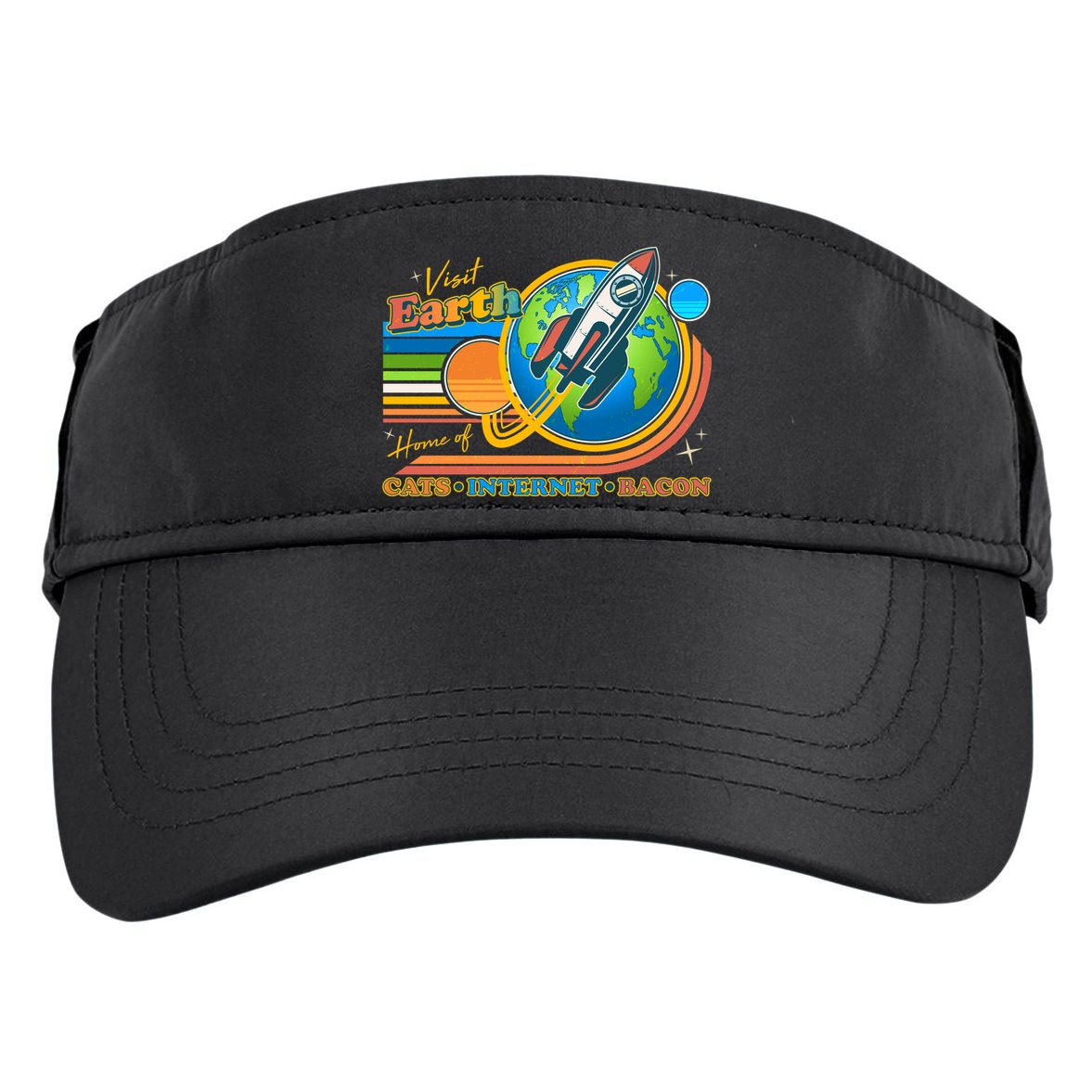 Visit Earth Home Of Cats Internet Bacon Adult Drive Performance Visor