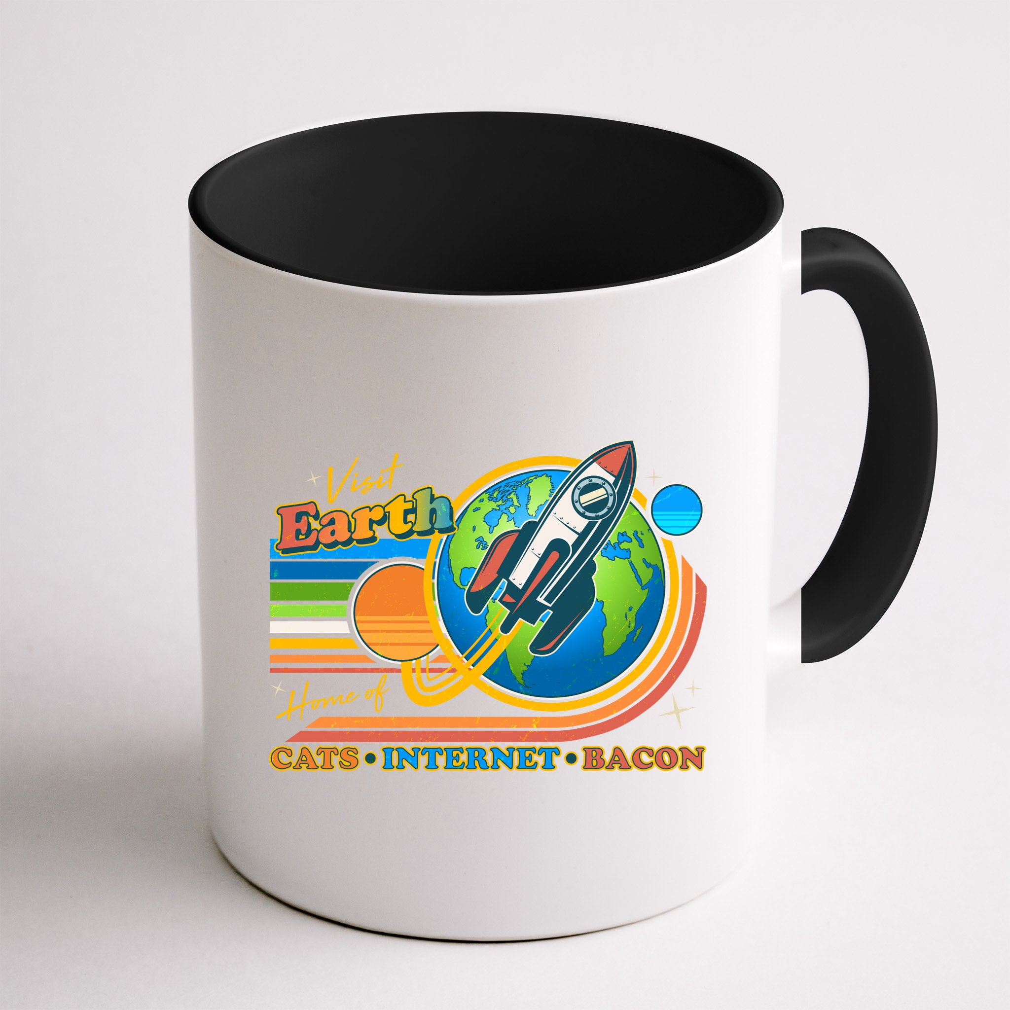 Visit Earth Home Of Cats Internet Bacon Mug