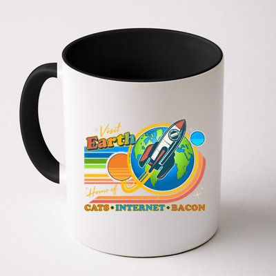 Visit Earth Home Of Cats Internet Bacon Coffee Mug
