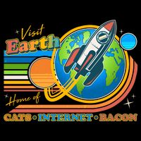 Visit Earth Home Of Cats Internet Bacon 16oz Travel Tumbler