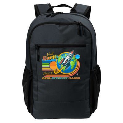 Visit Earth Home Of Cats Internet Bacon Daily Commute Backpack