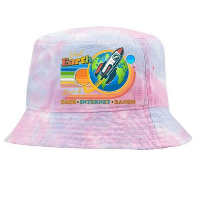 Visit Earth Home Of Cats Internet Bacon Tie-Dyed Bucket Hat