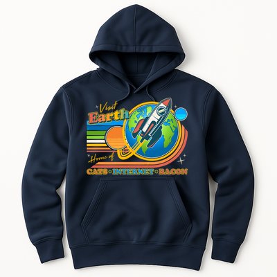 Visit Earth Home Of Cats Internet Bacon Hoodie