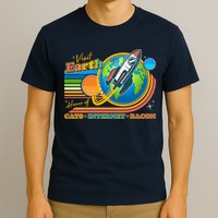 Visit Earth Home Of Cats Internet Bacon T-Shirt