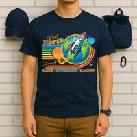 Visit Earth Home Of Cats Internet Bacon T-Shirt