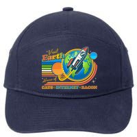 Visit Earth Home Of Cats Internet Bacon 7-Panel Snapback Hat