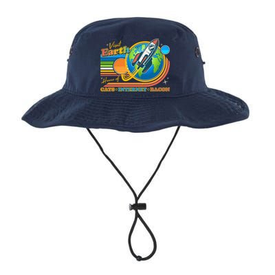Visit Earth Home Of Cats Internet Bacon Bucket Hat