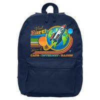 Visit Earth Home Of Cats Internet Bacon 16 in Basic Backpack