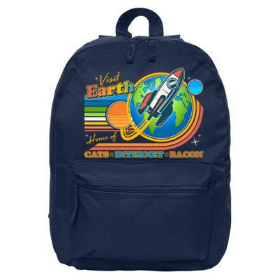 Visit Earth Home Of Cats Internet Bacon 16 in Basic Backpack