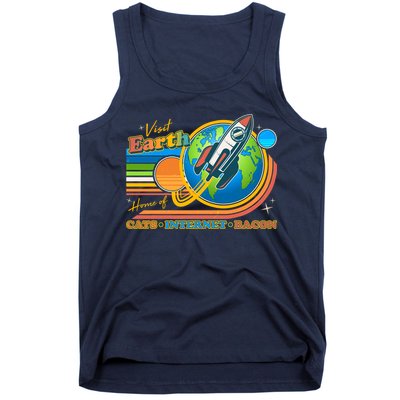 Visit Earth Home Of Cats Internet Bacon Tank Top