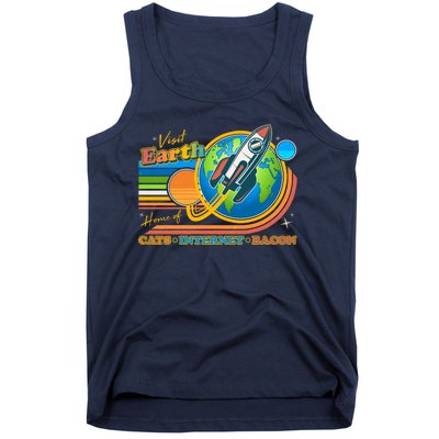 Visit Earth Home Of Cats Internet Bacon Tank Top