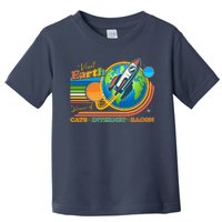 Visit Earth Home Of Cats Internet Bacon Toddler T-Shirt