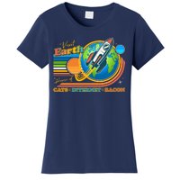 Visit Earth Home Of Cats Internet Bacon Women's T-Shirt