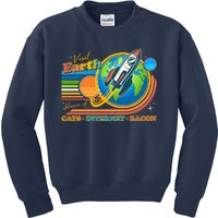 Visit Earth Home Of Cats Internet Bacon Kids Sweatshirt